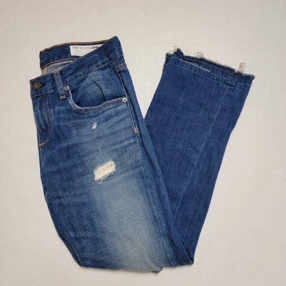 Rag & Bone Distressed Crop Jeans SZ 25 - Picture 1 of 4